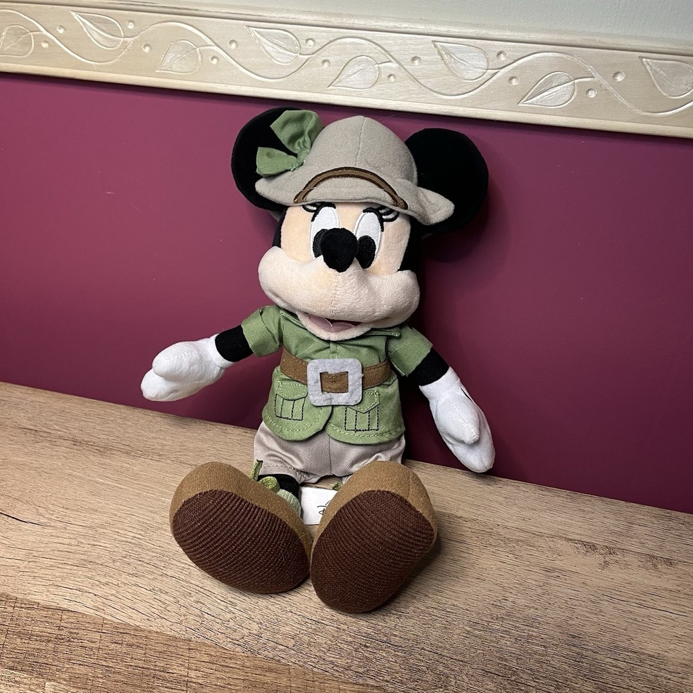 11" Disney Safari Animal Kingdom‎ Minnie Mouse Jungle Stuffed Plush Toy